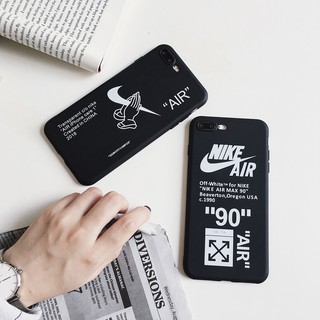 Ốp điện thoại màu đen trơn in chữ cho Iphone 6 S Plus 7 8 Plus X S XR Max