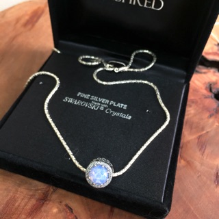 Combo dây chuyền bạc và mặt dây charm bạc kết đá Swarovski