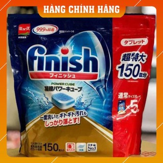 Viên rửa chén đĩa finish power cube 150 viên nội địa nhật - chuyên dụng cho máy rửa chén