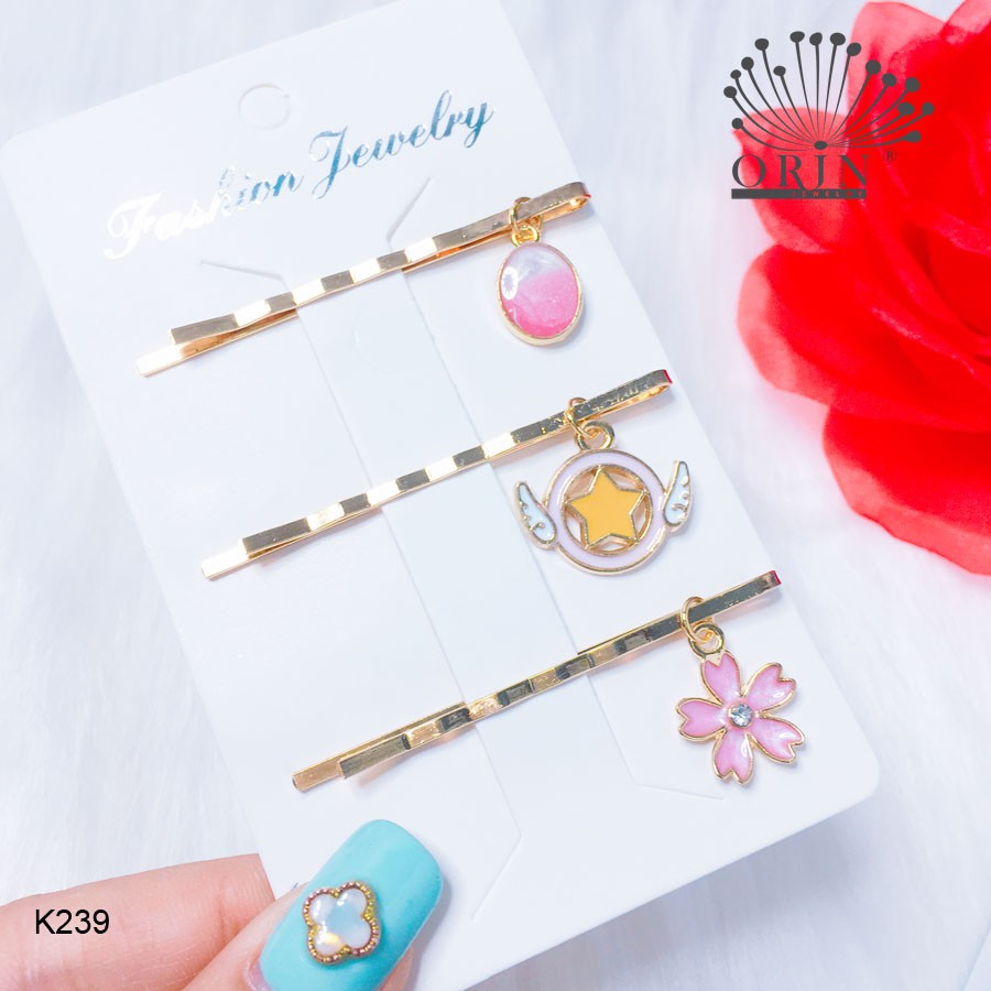 Set 3 kẹp tóc nhiều kiểu Orin K239
