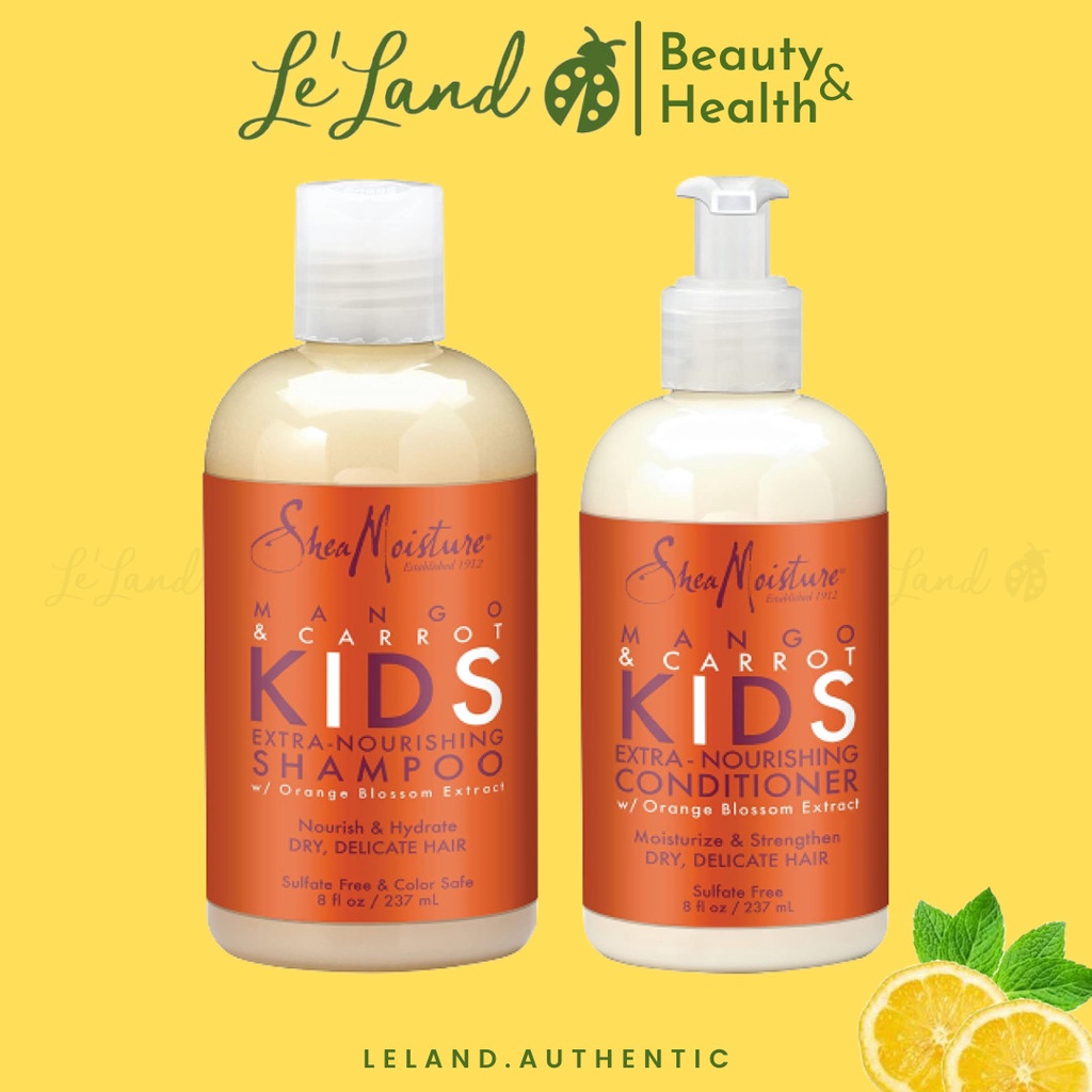 Dầu gội & xả cho tóc bé Shea Moisture Mango & Carrot kids 237ml SheaMoisture thành phần lành tính