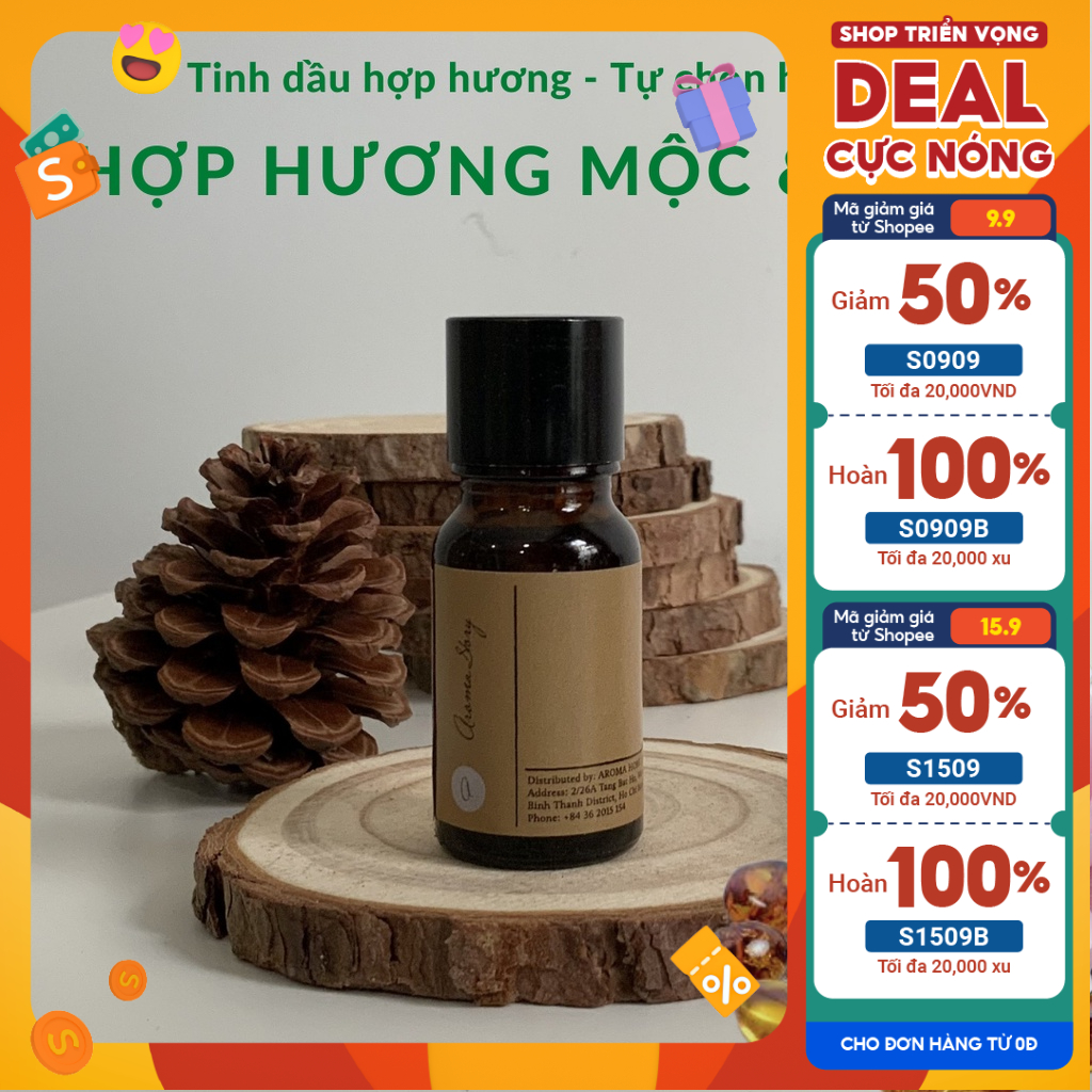 Tinh Dầu Hợp Hương Các Loại Gỗ (Mộc) Và Hoa Aroma Story, Dùng Xông Phòng Khử Mùi, Làm Nến Thơm