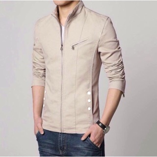 Áo khoác kaki nam túi xéo cao cấp size m l xl