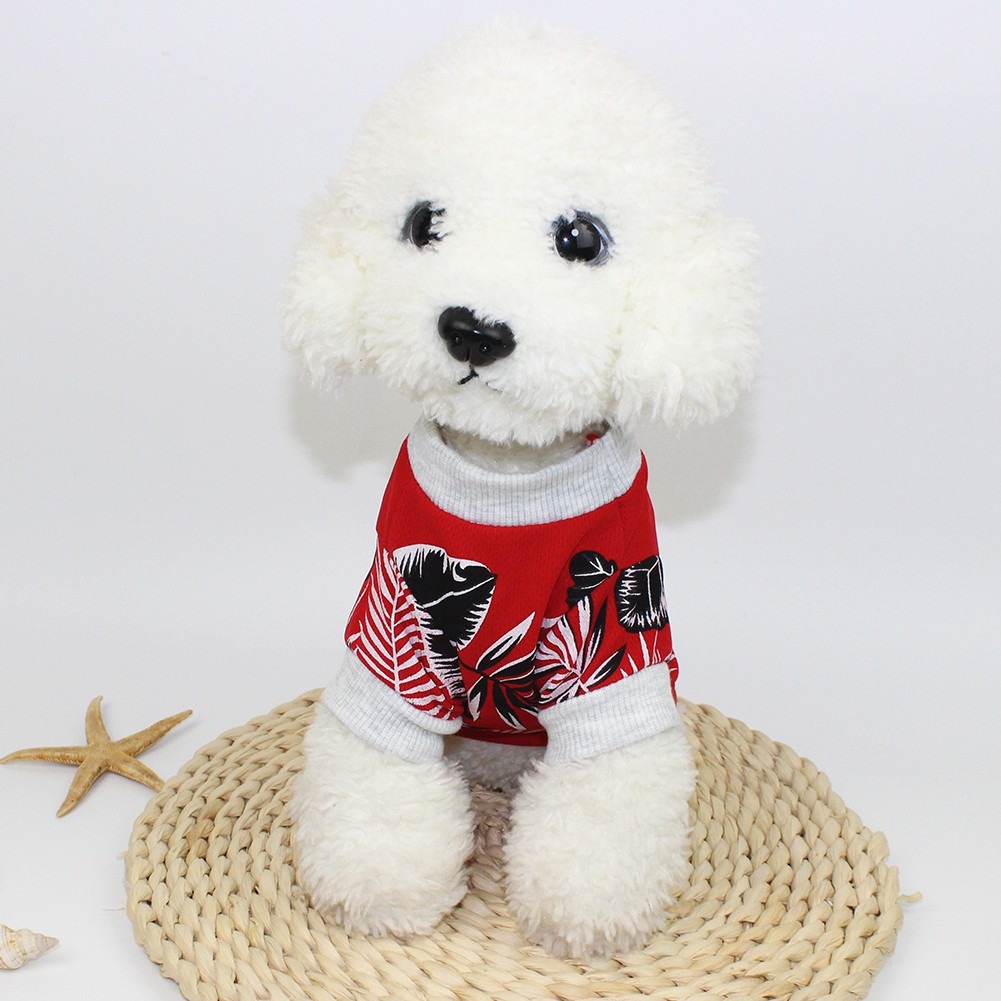 Áo Thun In Hình Lá Cho Thú Cưng