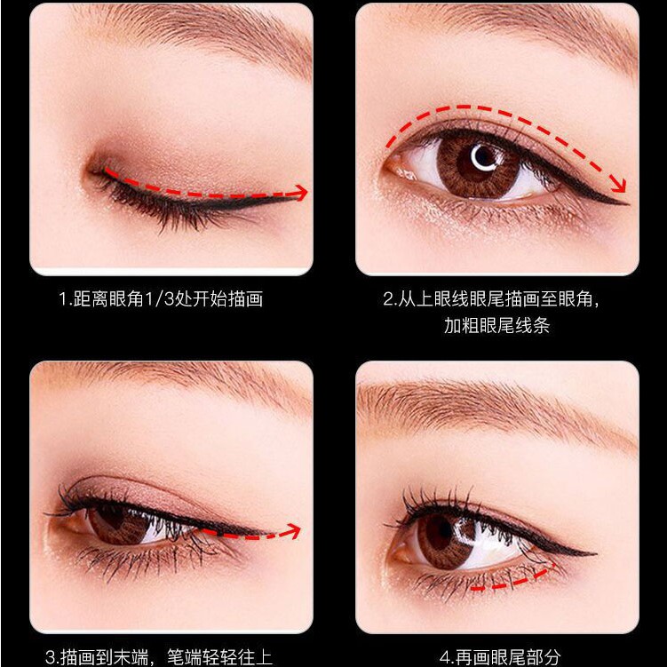 Bút kẻ mắt BigEye dạng lỏng màu đen chống thấm nước và không bị nhòe