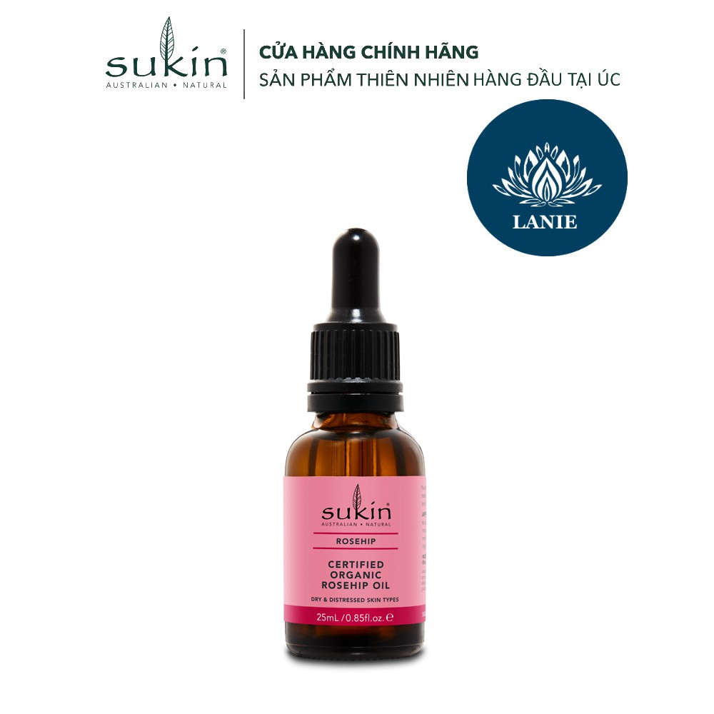 Tinh Dầu Tầm Xuân sáng da mờ thâm Sukin Rosehip Oil 25ml