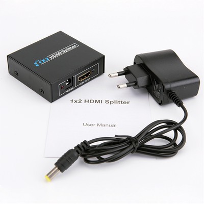 Bộ chia HDMI 1 ra 2 – HDMI Splitter 1x2_Bộ chia HDMI Switch 1 ra 2 Full HD 1080 đen