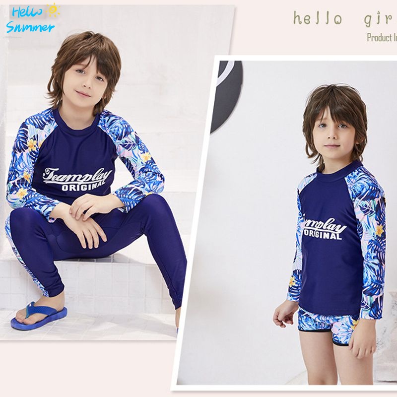 Bộ Đồ Bơi Dài In Họa Tiết Hoa Thời Trang Dành Cho Mẹ Và Bé Size M-5XL