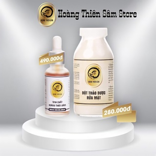 Combo Vip Hoàng thiên sâm ( Bột rửa mặt & Tinh chất tái tạo Vip Hoàng thiên sâm )