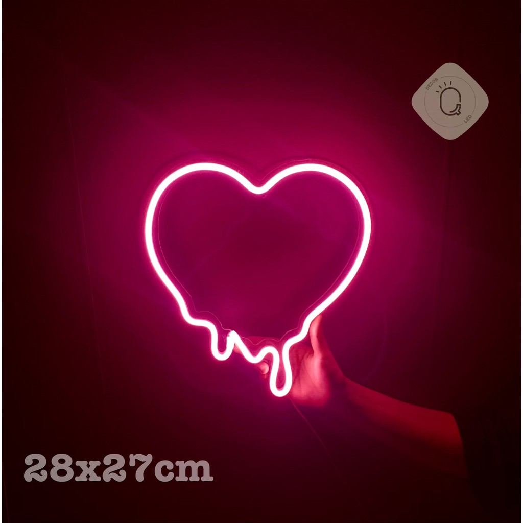 Đèn Led Neon trang trí hình trái tim 12V