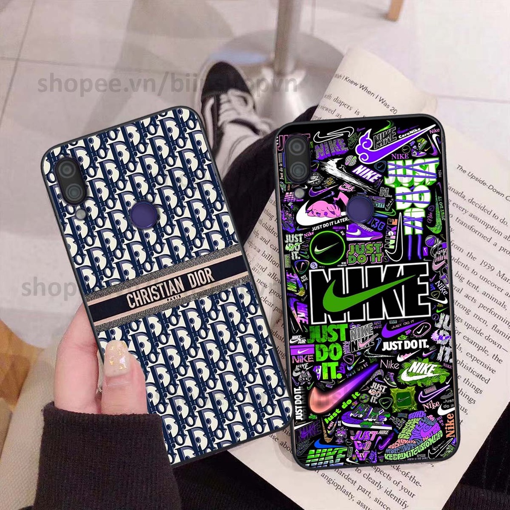 Ốp Xiaomi Redmi Note 7 in hình thương hiệu nhiều màu sắc thể thao cá tính thời trang