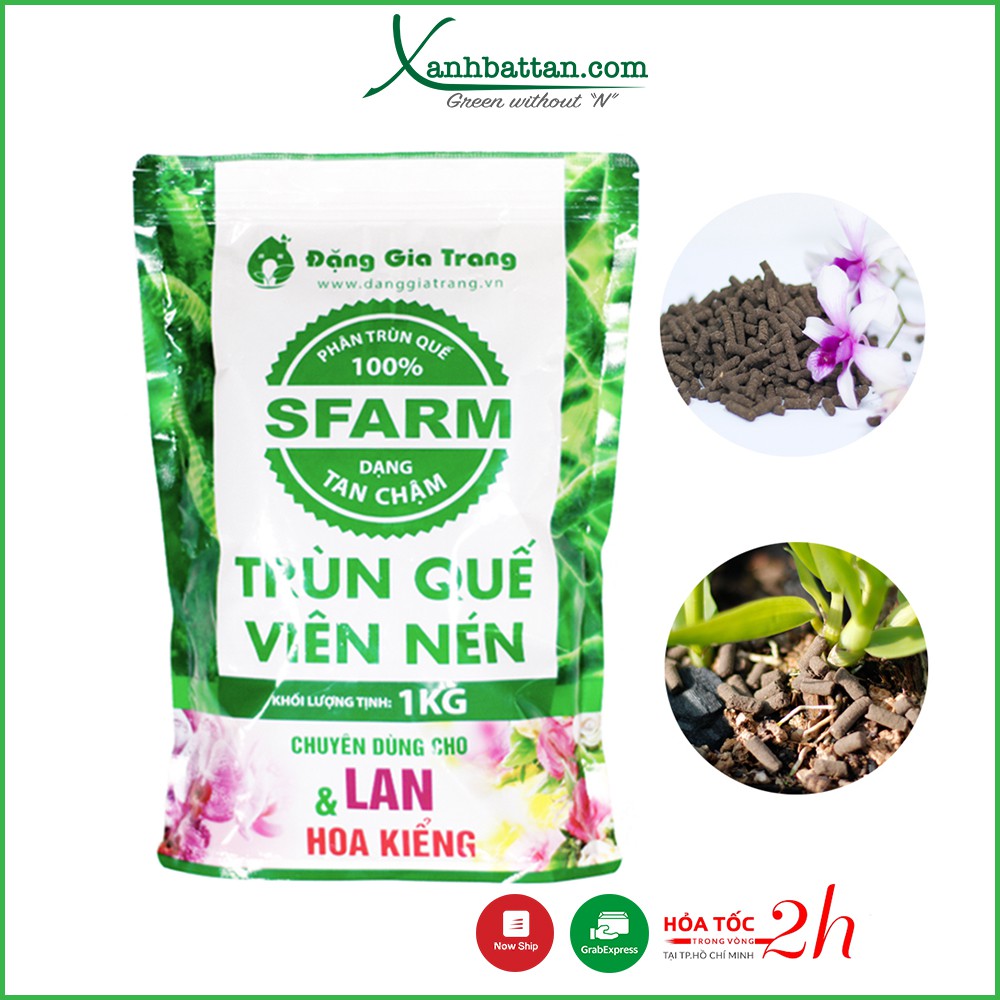  Phân Trùn Quế Viên Nén Nguyên Chất Sfarm Gói 1 Kg