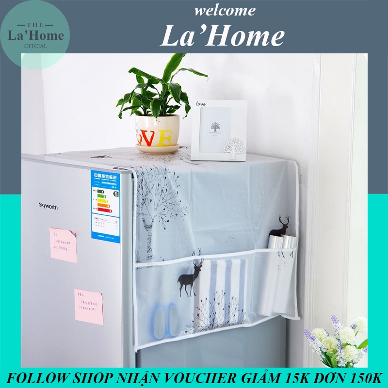 Tấm Phủ Tủ Lạnh La'Home Che Tủ Lạnh Chống Thấm Nước, Đựng Đồ Tiện Dụng