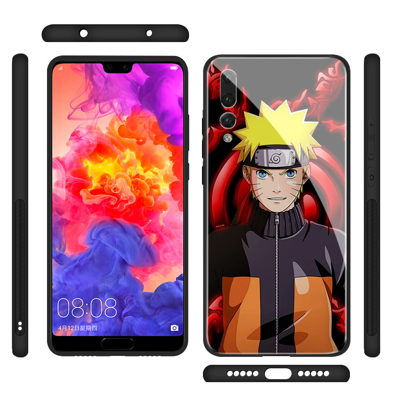 Ốp Điện Thoại Kính Cường Lực Cạnh Mềm Hình Naruto Va67 Cho Huawei Honor Y6 Y9 Mate 20 8x 9 10 Lite Pro 2018