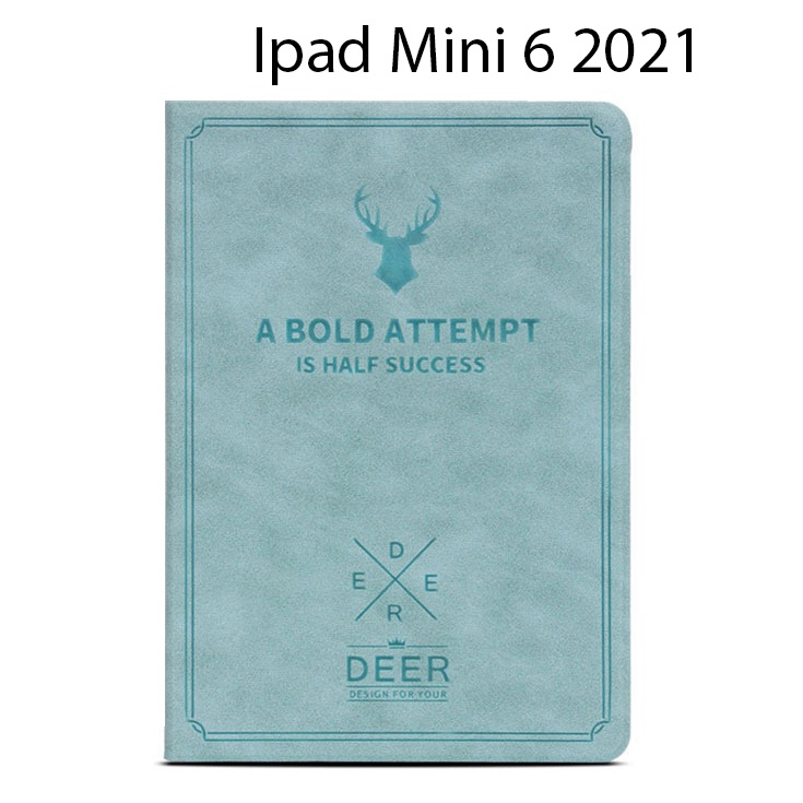 Bao Da Cover Dành Cho Ipad Mini 6 8.3 Inch 2021 Vân Da Tuần Lộc Hỗ Trợ Smart Cover