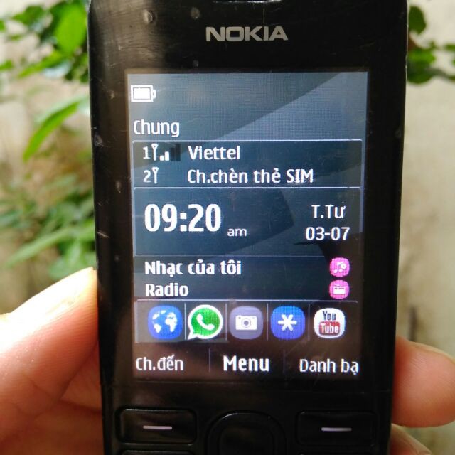 Điện thoại nokia 206 (pin+sạc)lướt 2 sim chính hãng.