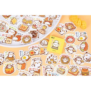 Bộ 46 Sticker Đầu Bếp Gấu E104