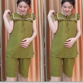 Bộ bầu và sau sinh sát nách siêu mềm mát MÙA HÈ chất lụa chéo thái