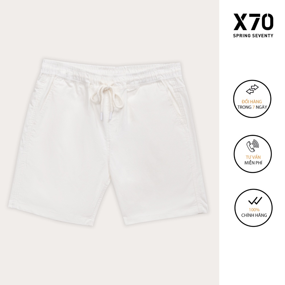 Quần Short Nam Kaki Thiết Kế Lưng Chun Dây Rút Thời Trang X70 - 09520005