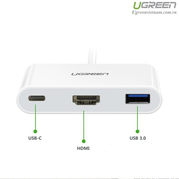 Cổng chuyển USB Type C 3.1 sang USB 3.0 và HDMI Macbook 2015 Ugreen 30377