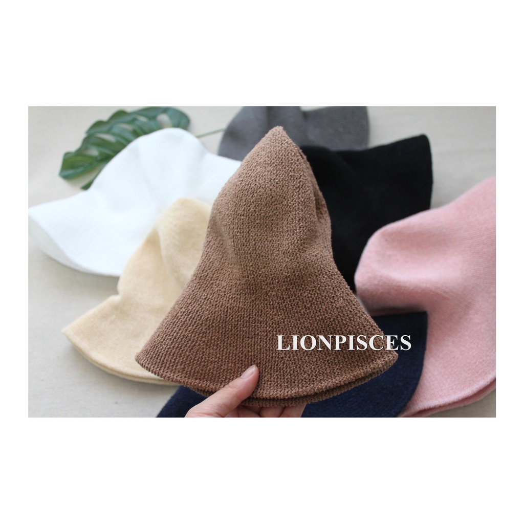 Nón Tai Bèo Đan Len Phong Cách Hàn Quốc Xinh Xắn Cho Nữ