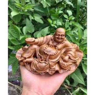 Tượng Đức di lạc ngồi đài sen làm bằng gỗ -hàng giá xuất xưở