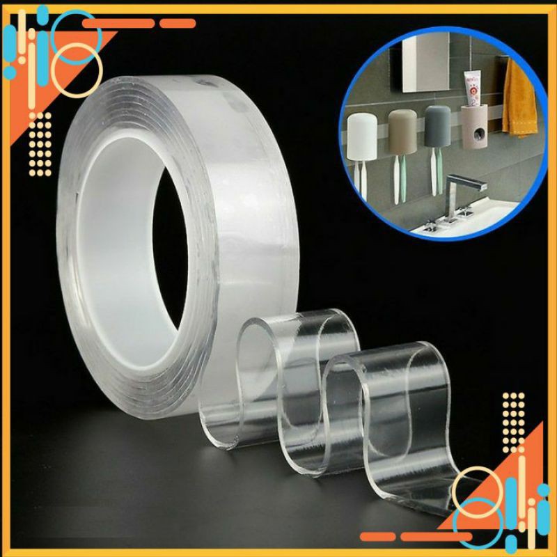 BĂNG KEO TRONG⚡MIỄN PHÍ VẬN CHUYỂN⚡BĂNG KEO TRONG 2 MẶT DÀI 3M CỐ ĐỊNH ĐỒ VẬT TIỆN LỢI ĐA NĂNG