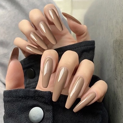 Set 24 Móng Tay Giả Sáng Bóng Phong Cách Âu Mỹ móng giả dài móng giả