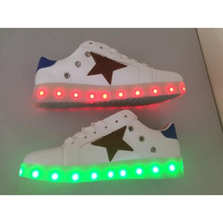 [HÀNG CÓ SẴN]GIÀY PHÁT SÁNG NGÔI SAO TO SÁNG 7 MÀU 11 CHẾ ĐỘ ĐÈN LED (kèm video thật)