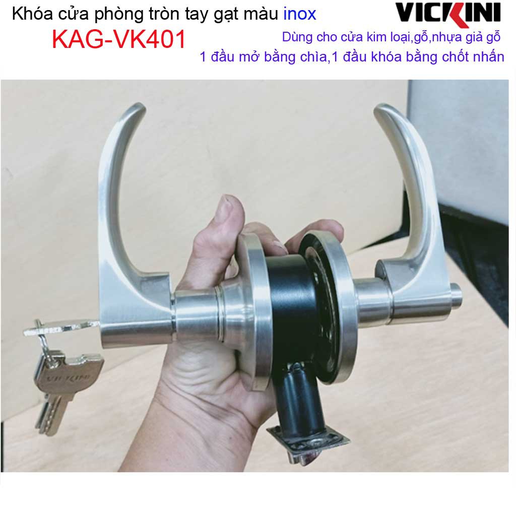 Khóa cửa phòng tay gạt, khóa cửa Vickini KAG-VK401 gía tốt, chất lượng tốt siêu bền