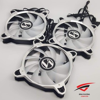 Bộ quạt fan hãng Lian Li tên sản phẩm Aluminum BR Lite loại 12cm với đèn led hiệu ứng RGB
