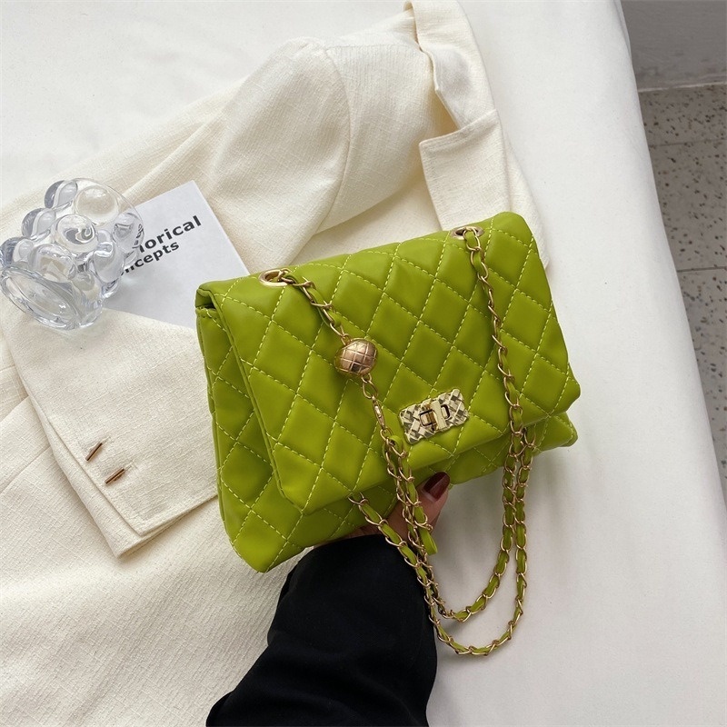 Túi Đeo Chéo Phối Dây Xích Hình Thoi Cỡ Nhỏ Thời Trang Mùa Hè Mới NB00106