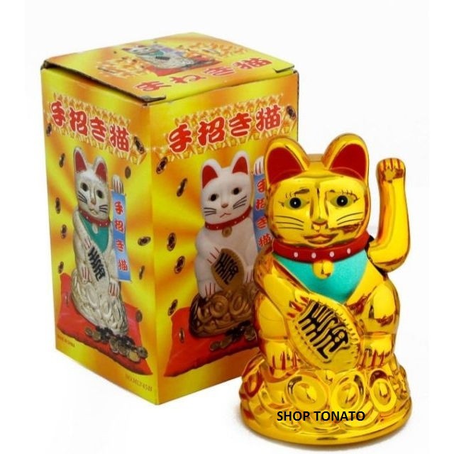 MÈO THẦN TÀI, MÈO MAY MẮN MANEKI NEKO Y45 SỬ DỤNG PIN CAO 11CM | BigBuy360 - bigbuy360.vn