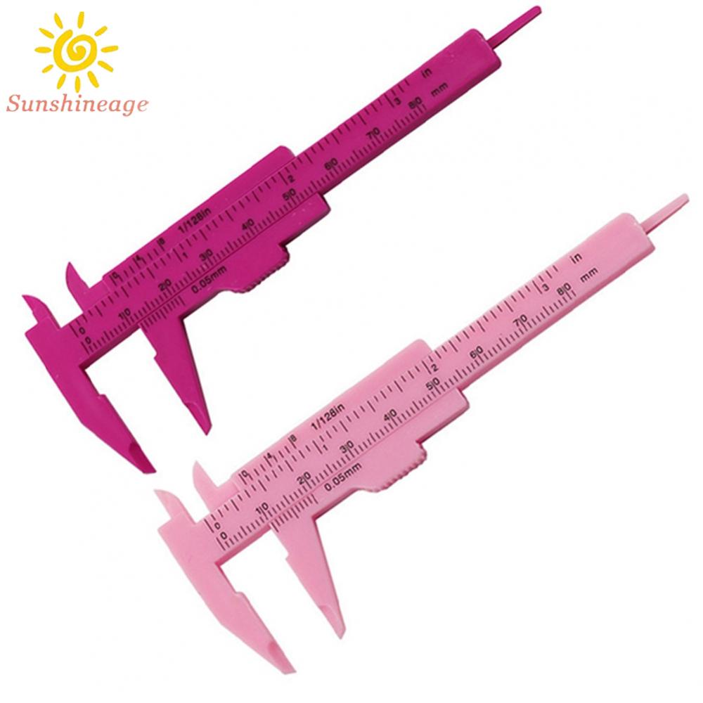 Calipers Lightweight Measuring Tools Pink/Rose Red Plastic Rustproof 0-80mm