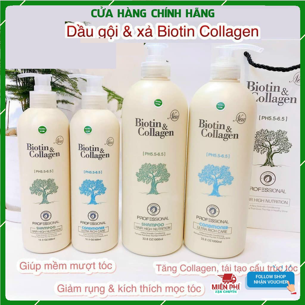 Dầu gội Biotin Collagen trắng giảm rụng tóc, Dầu gội Biotin giúp tóc mọc nhanh, suôn mượt