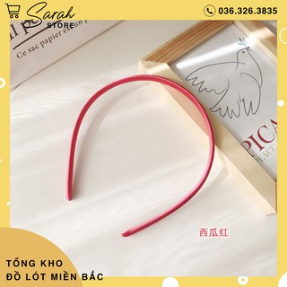 Bờm cài tóc trơn satin bản nhỏ