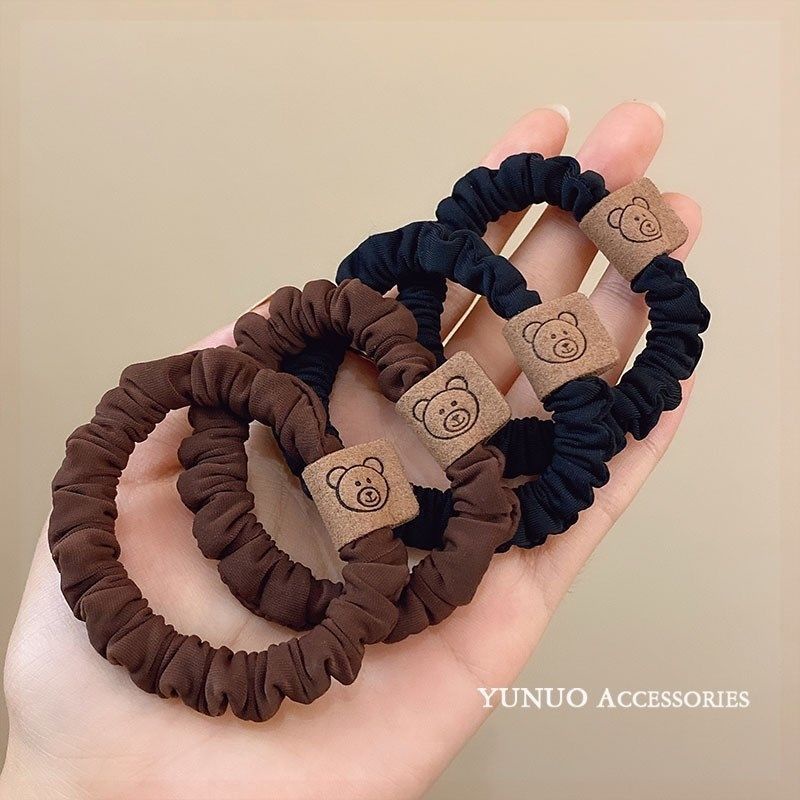 Dây Buộc Tóc Vải Da Phong Cách Hàn Quốc Đáng Yêu Cho Nữ