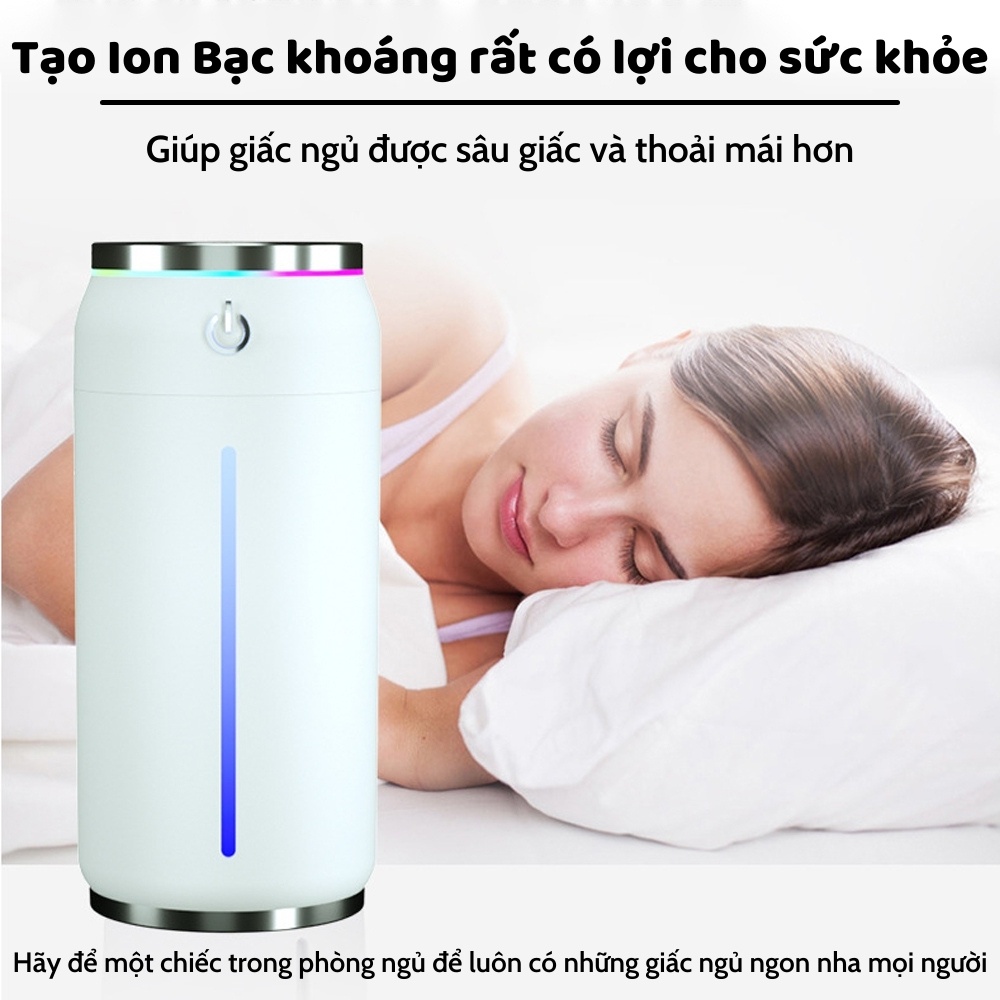 Máy phun sương, tạo ẩm, xông tinh dầu cho Ô tô [LOẠI CAO CẤP] khử mùi xe, chống khô da, xông mùi hương thơm tinh dầu