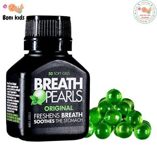 Viên Uống Hỗ Trợ Thơm Miệng Breath Pearls, Úc 50 Viên giúp bạn tránh hôi miệng và sâu răng