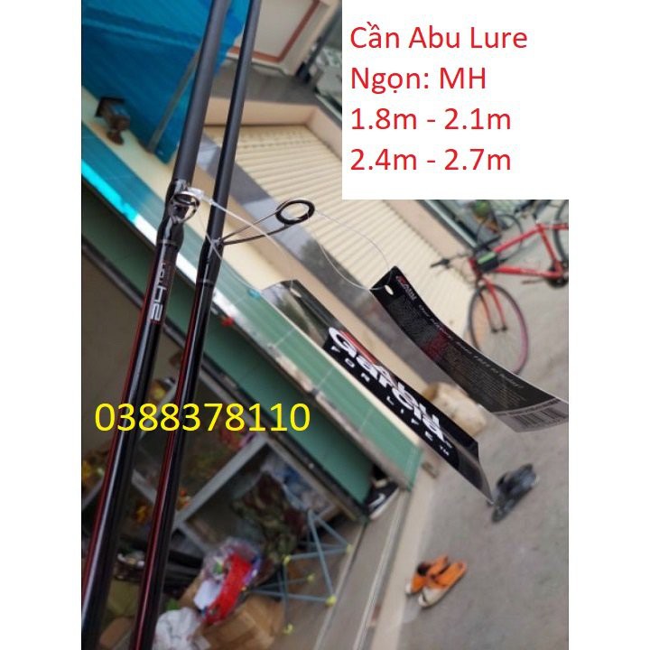 Cần Lure 2 Khúc Abu Black Max Ngọn MH, Câu Lure Mồi Giả, Câu Lóc