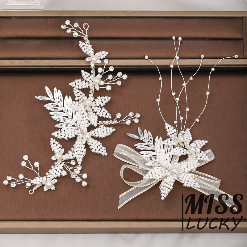 Trâm Cài Tóc Trang Trí Đính Đá Và Ngọc Trai Xinh Xắn Cho Nữ