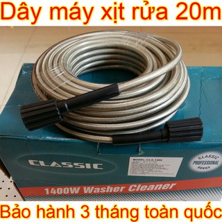 Cuộn dây máy rửa xe mini dài 20 mét cho súng ngắn - chịu áp lực tốt, bền bỉ. Bảo hành xì ống 3 tháng