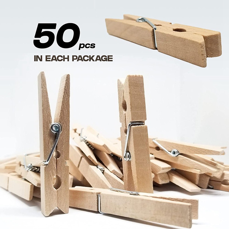 Kẹp Phơi Quần Áo Bằng Gỗ Có Lò Xo Chịu Được Sức Nặng