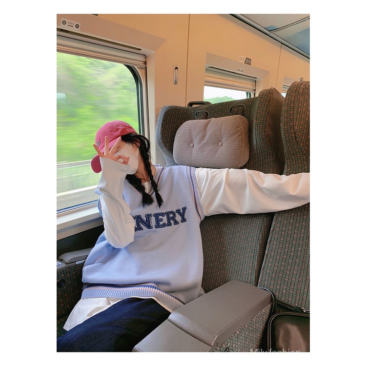 Áo Ba Lỗ Dáng Rộng In Chữ Phong Cách Hàn Quốc Thời Trang Mùa Thu Mới 2021 | BigBuy360 - bigbuy360.vn