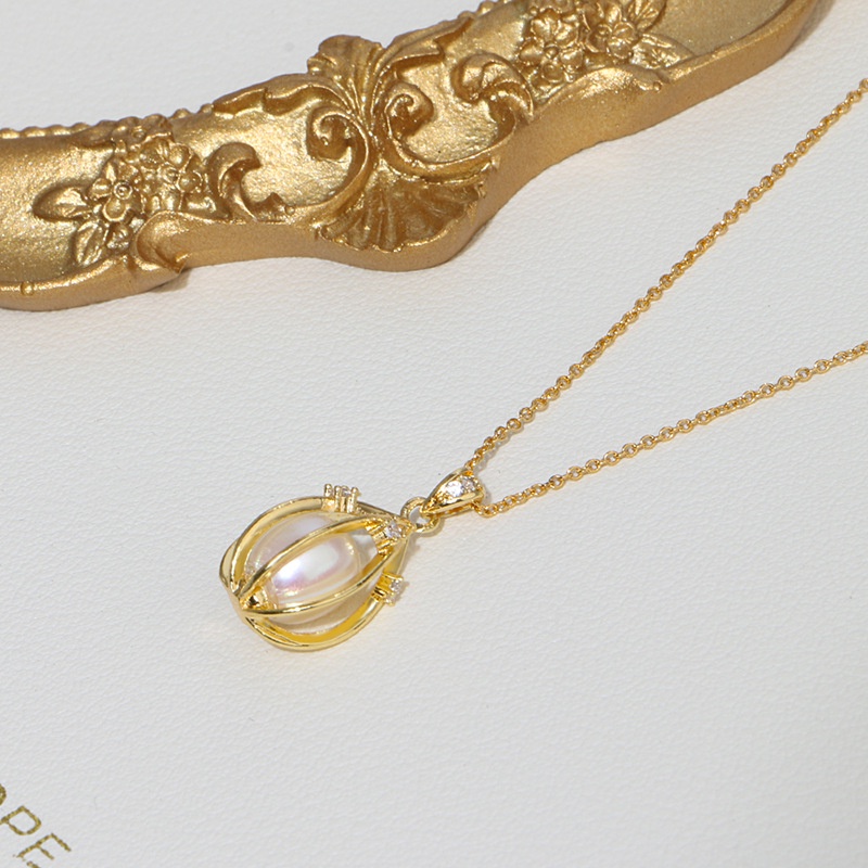 Vòng cổ Mạ Vàng 14K Đính Ngọc Trai Sang Trọng