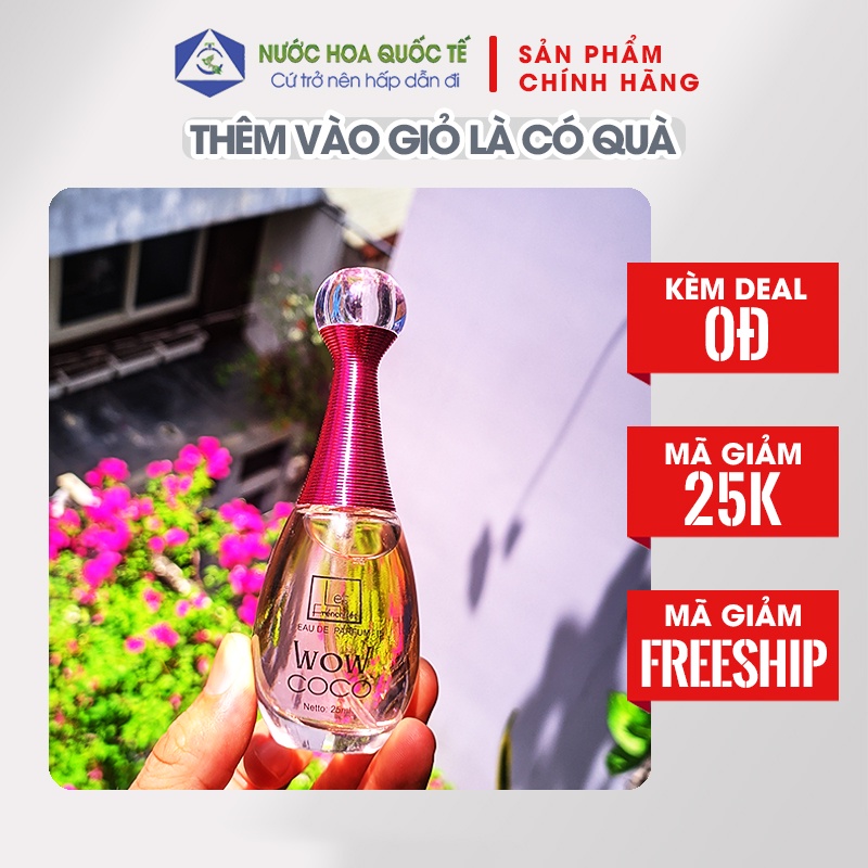 🎁 Nước hoa nữ chính hãng thơm lâu bền mùi cao cấp chuẩn Pháp Dầu Thơm mùi ngọt ngào Nữ - EDP 25ml - COCO Nuochoaquocte