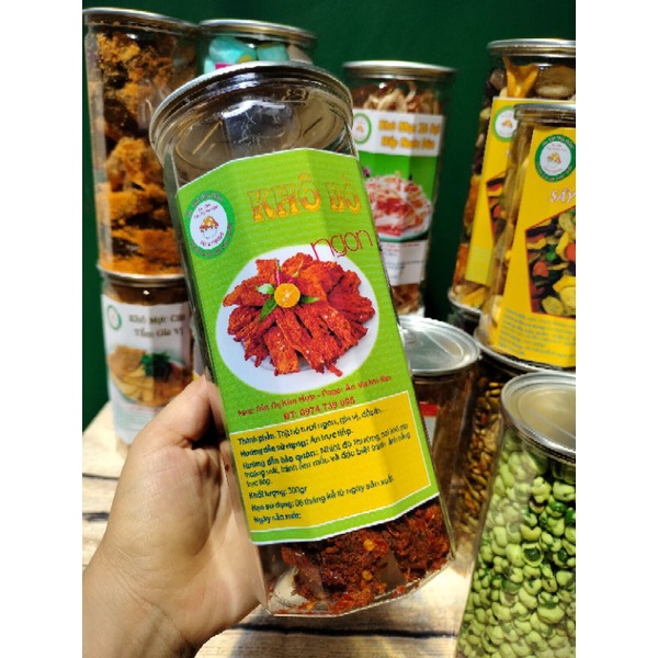 KHÔ BÒ MIẾNG MỀM ĐẬM VỊ 300gr. ĂN VẶT NHÀ NẤM.