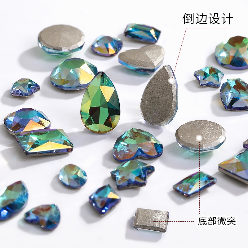 Miếng Dán Trang Trí Móng Tay Mặt Kính Chất Lượng Cao