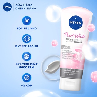 Sữa rửa mặt NIVEA Đất Sét giúp trắng da ngọc trai (100g)