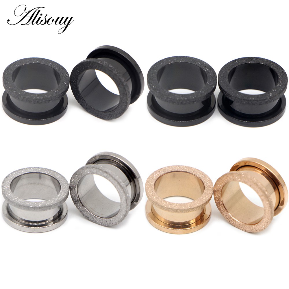 Alisouy Set 2 Khuyên Nong Tai Bằng Thép 3-25mm